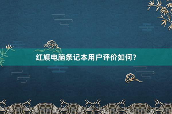 红旗电脑条记本用户评价如何？